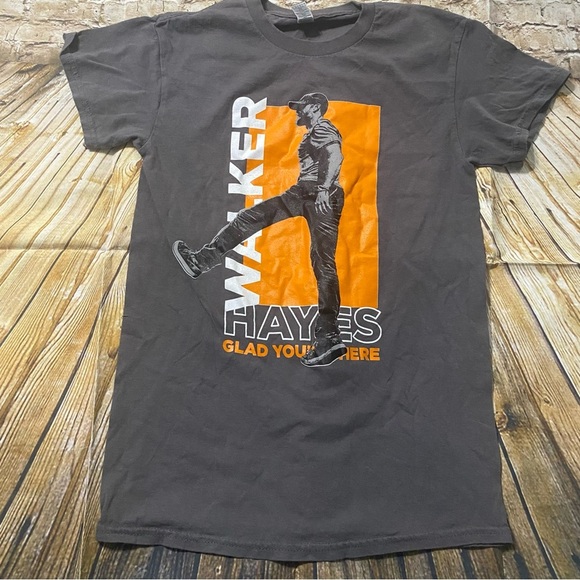 Walker Hayes 2022 Glad Your Here Unisex Gray Graphic Short Sleeve Tour T Shirt - Picture 1 of 3